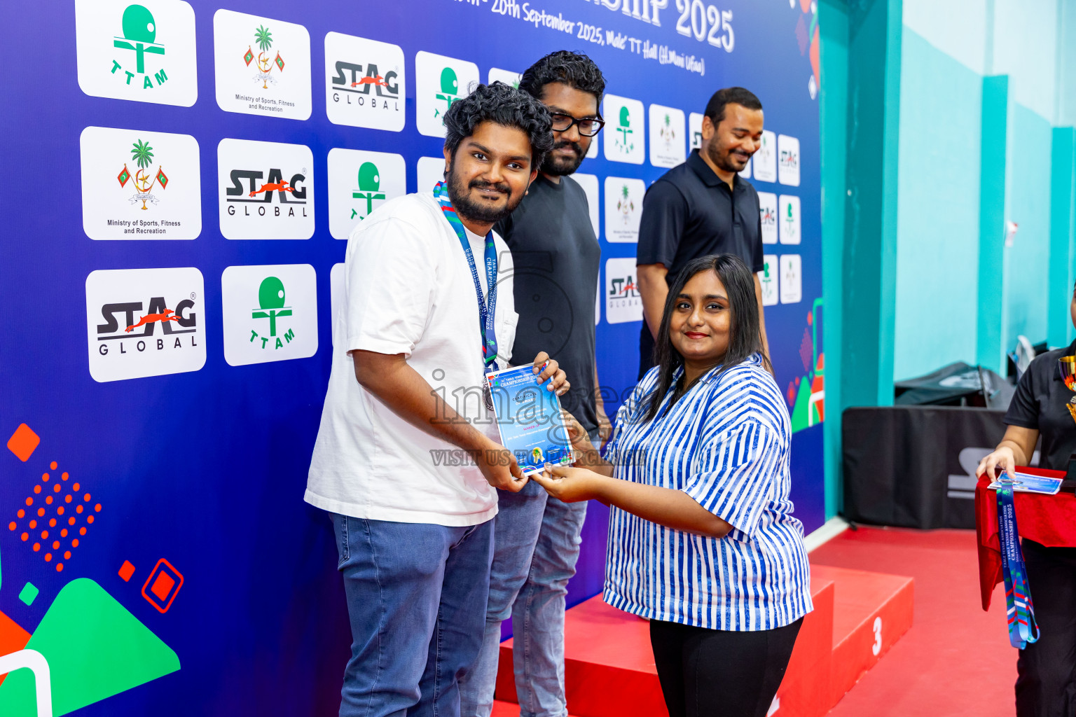 Finals of 30th Table Tennis Association Championship 2025 was held on Saturday, 20th September 2025 in Male' TT Hall, Male', Maldives. Photos: Nausham Waheed / images.mv