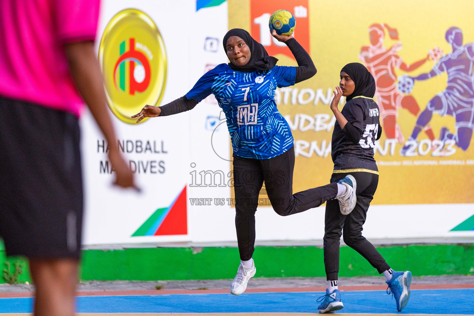 Day 7 of 10th National Handball Tournament 2023, held in Handball ground, Male', Maldives on Sunday, 4th December 2023 Photos: Nausham Waheed/ Images.mv