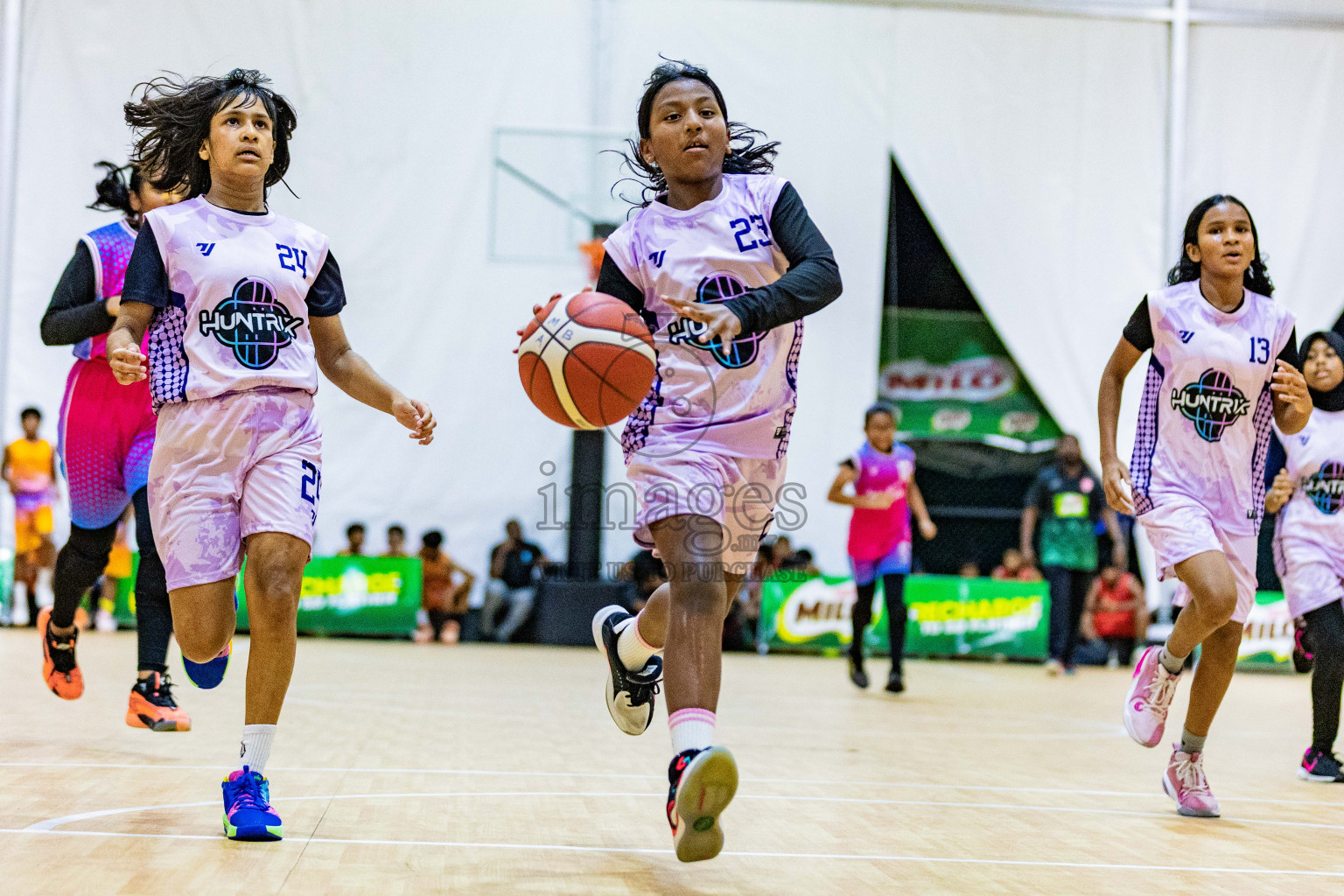 Day 3 of Milo 5 x 5 Junior Challenge 2025 - Basketball tournament held in Basketball Training Center, Male', Maldives on Saturday, 11th October 2025. Photos by: Nausham Waheed, Areef Adam / Images.mv