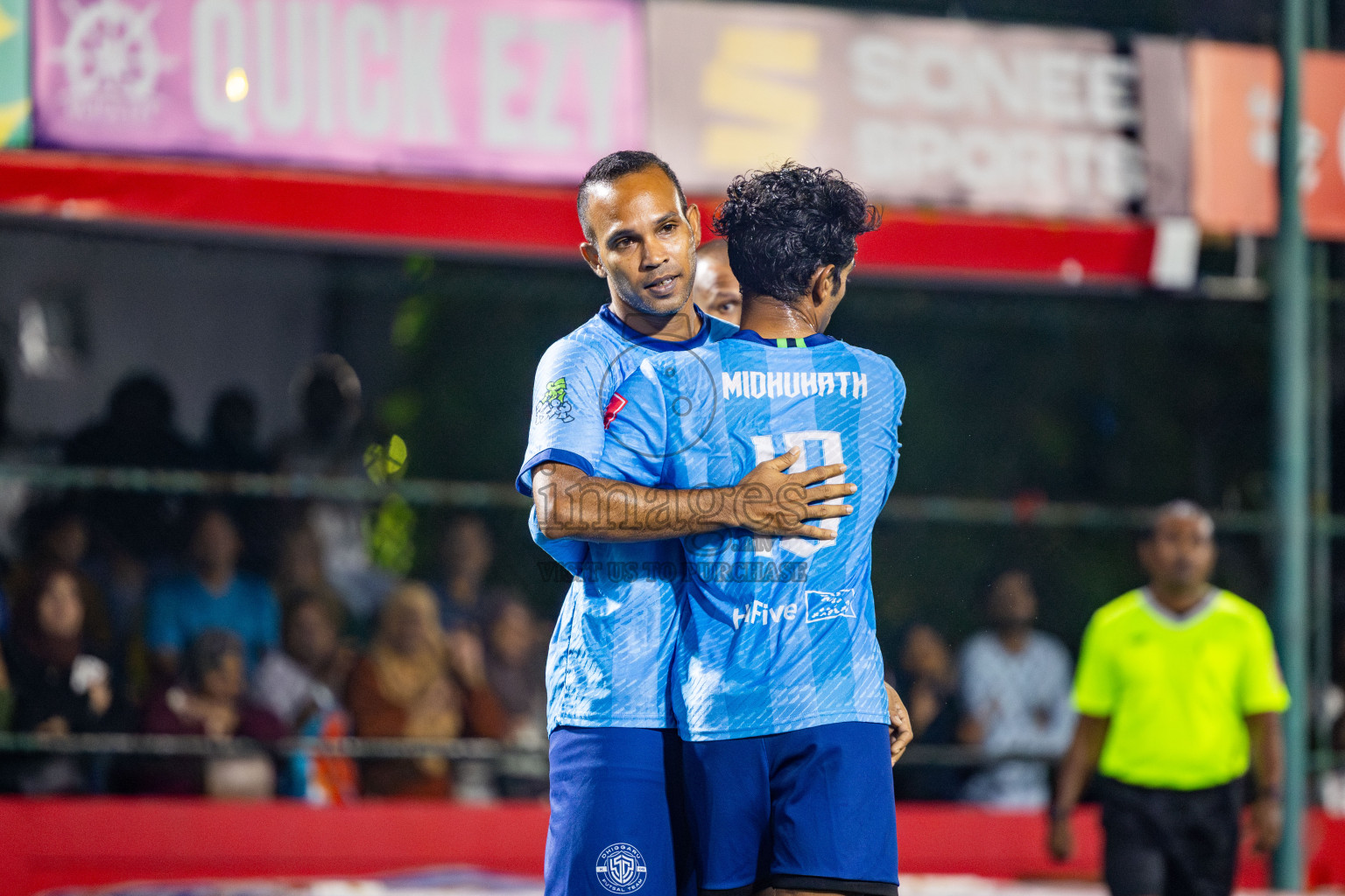 M Dhiggaru vs M Muli in Day 21 of Golden Futsal Challenge 2025 was held on Saturday , 25th January 2025, in Hulhumale', Maldives. Photos: Nausham Waheed / images.mv