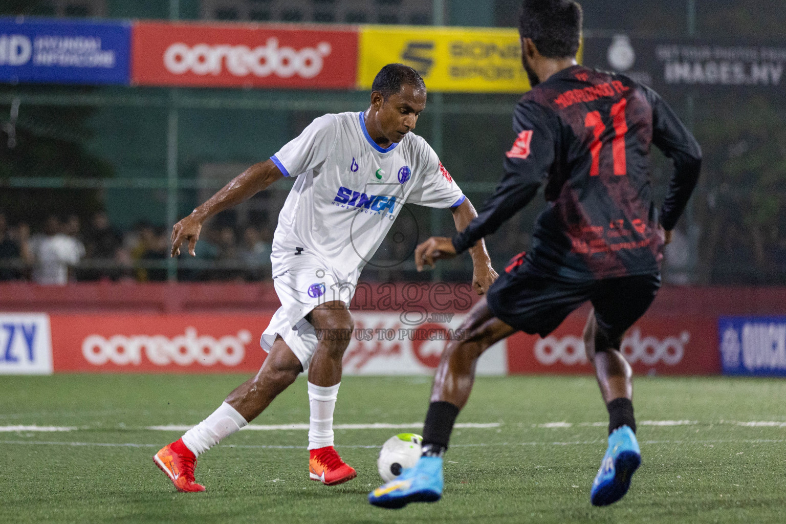 HA. Ihavandhoo vs HA. Muraidhoo in Day 1 of Golden Futsal Challenge 2024 was held on Monday, 15th January 2024, in Hulhumale', Maldives Photos: Nausham Waheed  / images.mv