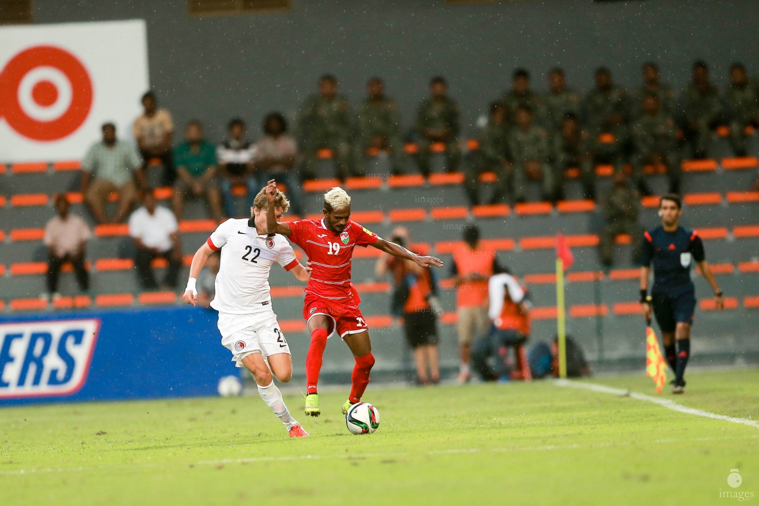 Maldives National Team lost to Hong Kong during the World Cup 2018 Qualification matches,  Thursday, November. 12, 2015.  (Images.mv Photo/ Hussain Sinan).