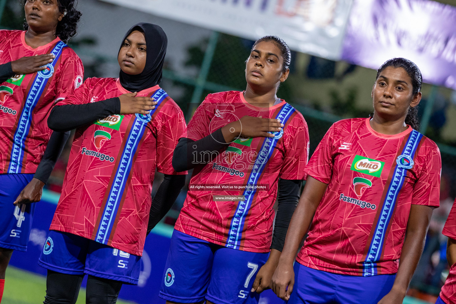 MPL vs Police Club in the Semi Finals of 18/30 Women's Futsal Fiesta 2021 held in Hulhumale, Maldives on 14th December 2021. Photos: Ismail Thoriq / images.mv