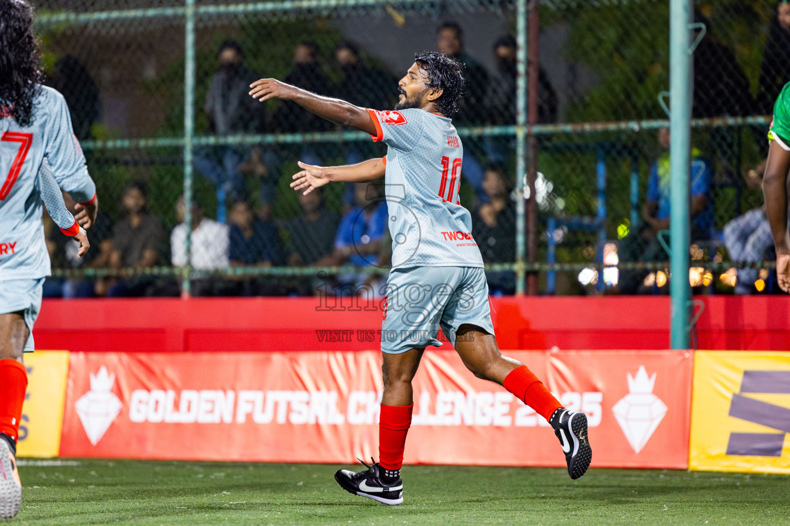 L Mundoo VS L Kalaidhoo in Day 8 of Golden Futsal Challenge 2025 was held on Sunday, 12th January 2025, in Hulhumale', Maldives Photos: Nausham Waheed , Ismail Thoriq / images.mv