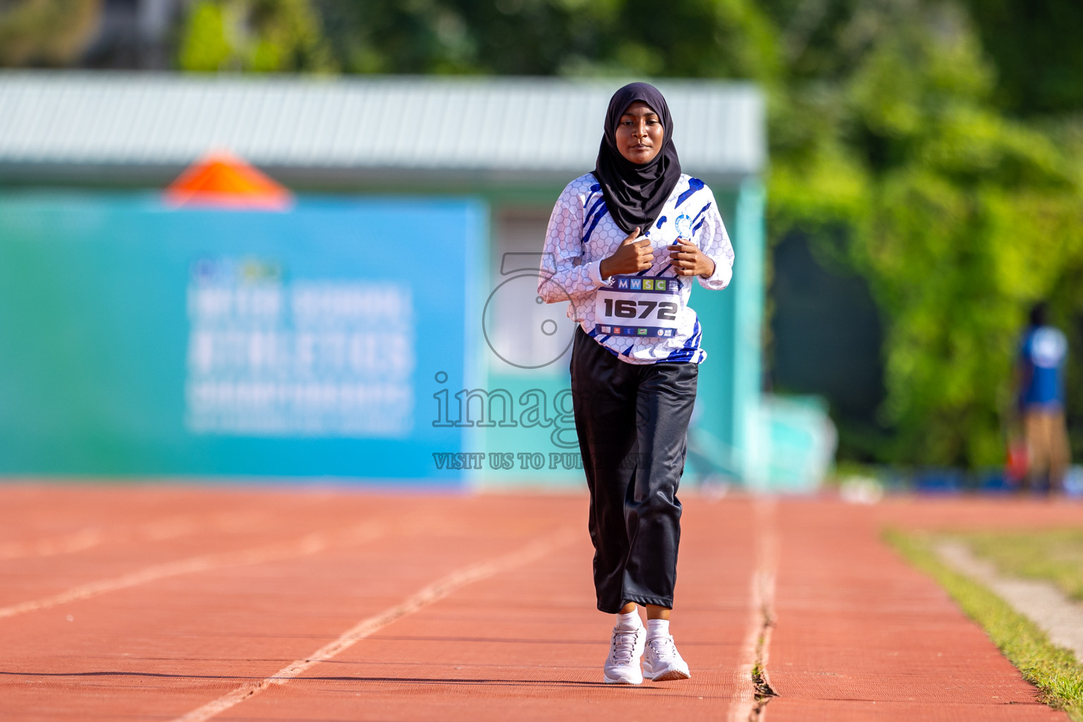 Day 4 of MWSC Interschool Athletics Championships 2024 held in Hulhumale Running Track, Hulhumale, Maldives on Tuesday, 12th November 2024. Photos by: Raaif Yoosuf / Images.mv