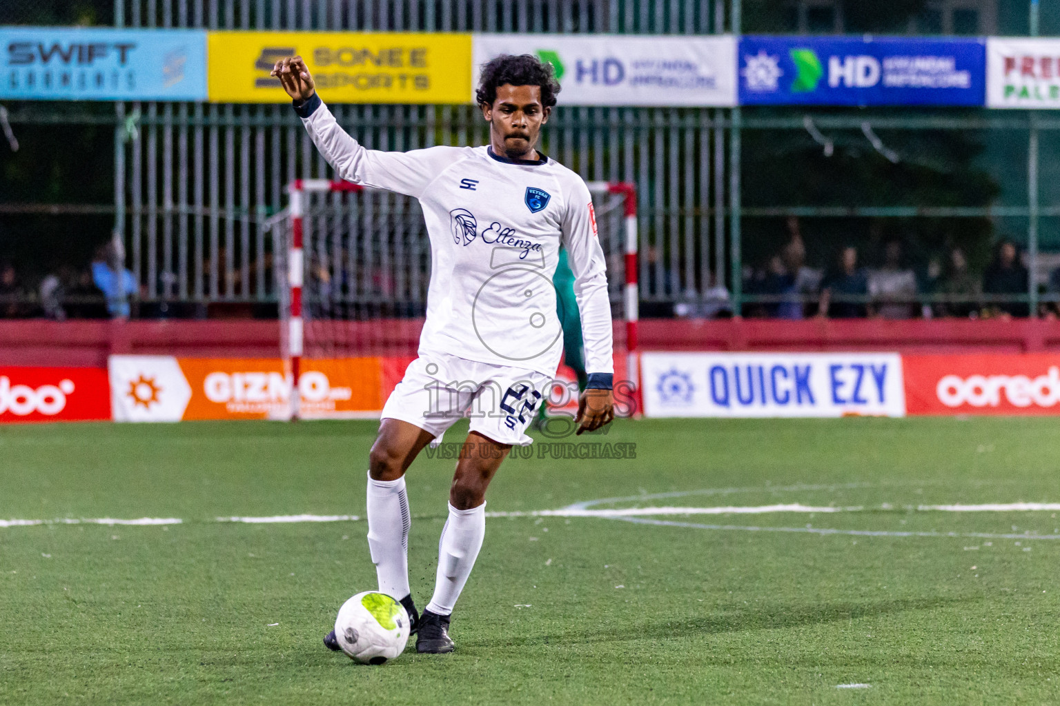 M. Raiymandhoo vs M. Veyvah in Day 19 of Golden Futsal Challenge 2024 was held on Friday, 2nd February 2024 in Hulhumale', Maldives Photos: Hassan Simah / images.mv