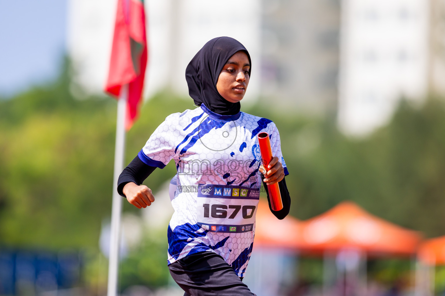 Day 6 of MWSC Interschool Athletics Championships 2024 held in Hulhumale Running Track, Hulhumale, Maldives on Thursday, 14th November 2024. Photos by: Nausham Waheed / Images.mv