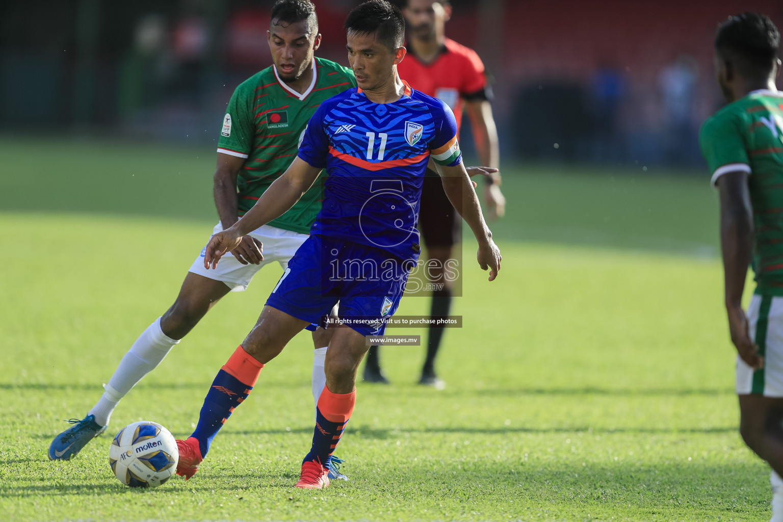 Bangladesh vs India in SAFF Championship 2021 held on 1st October 2021 in Galolhu National Stadium, Male', Maldives