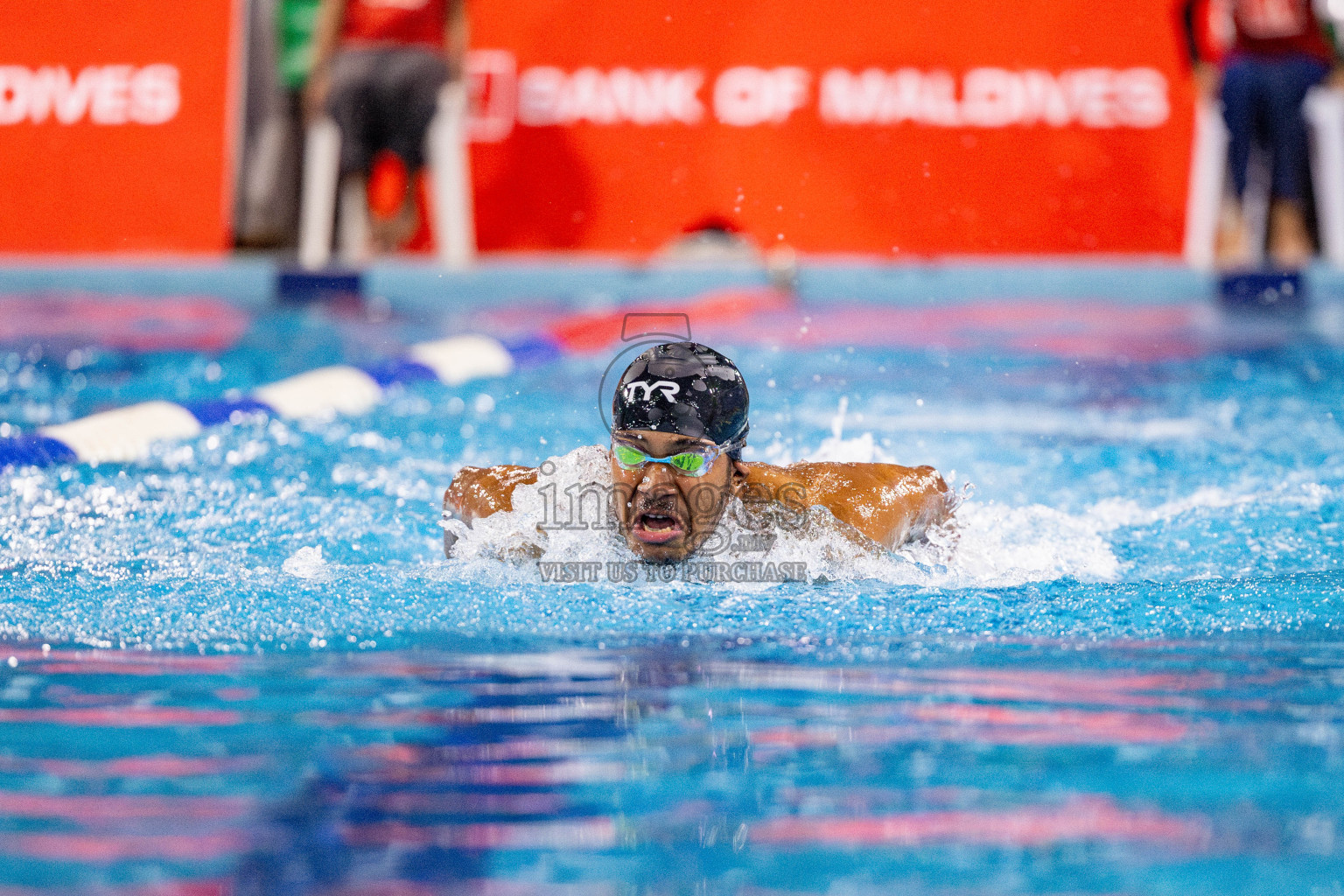 Day 4 of National Swimming Championship 2024 held in Hulhumale', Maldives on Monday, 16th December 2024. Photos: Hassan Simah / images.mv