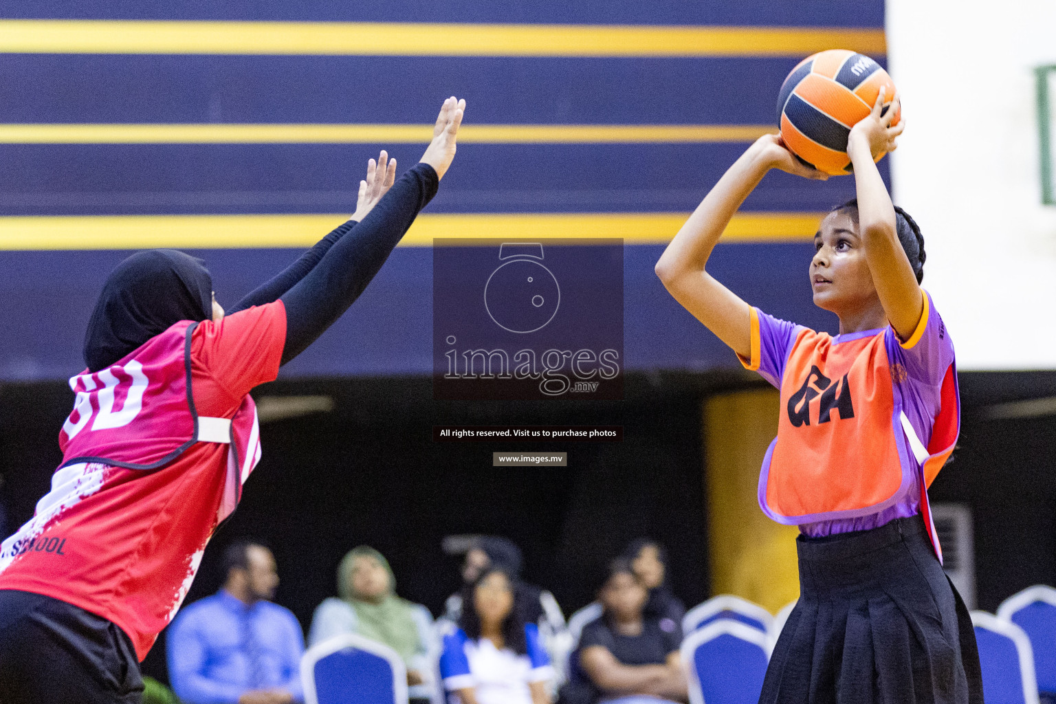 Day 11 of 24th Interschool Netball Tournament 2023 was held in Social Center, Male', Maldives on 6th November 2023. Photos: Nausham Waheed / images.mv