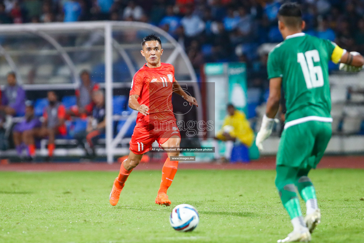 Nepal vs India in SAFF Championship 2023 held in Sree Kanteerava Stadium, Bengaluru, India, on Saturday, 24th June 2023. Photos: Hassan Simah / images.mv