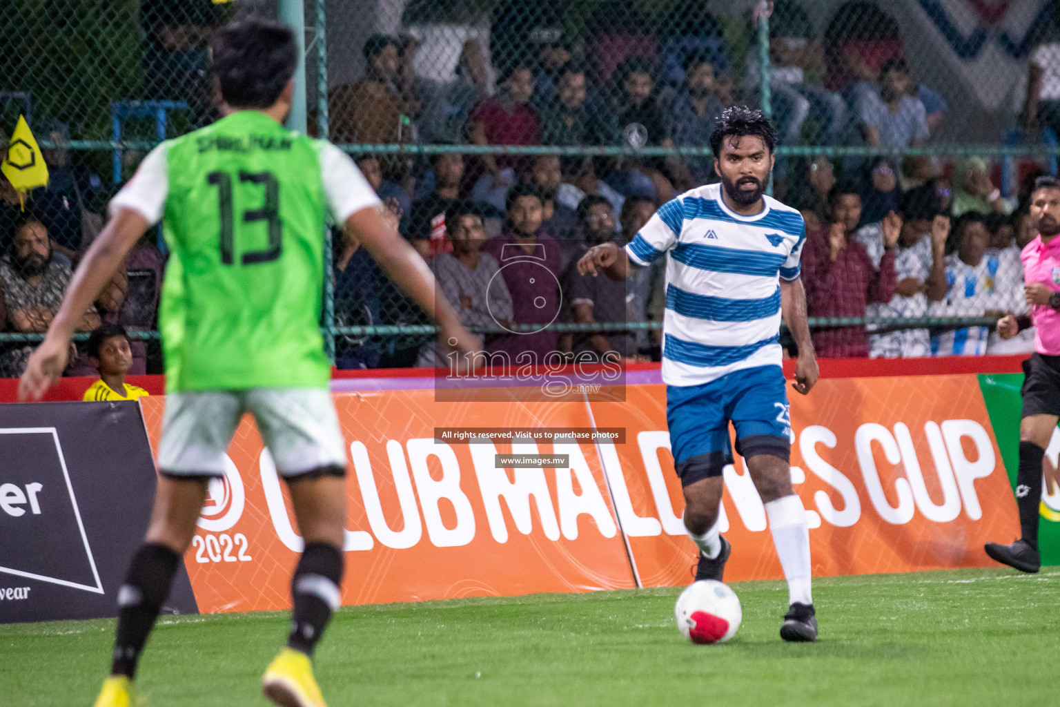 Club AVSEC vs TEAM DJA in Club Maldives Cup 2022 was held in Hulhumale', Maldives on Sunday, 9th October 2022. Photos: Hassan Simah / images.mv