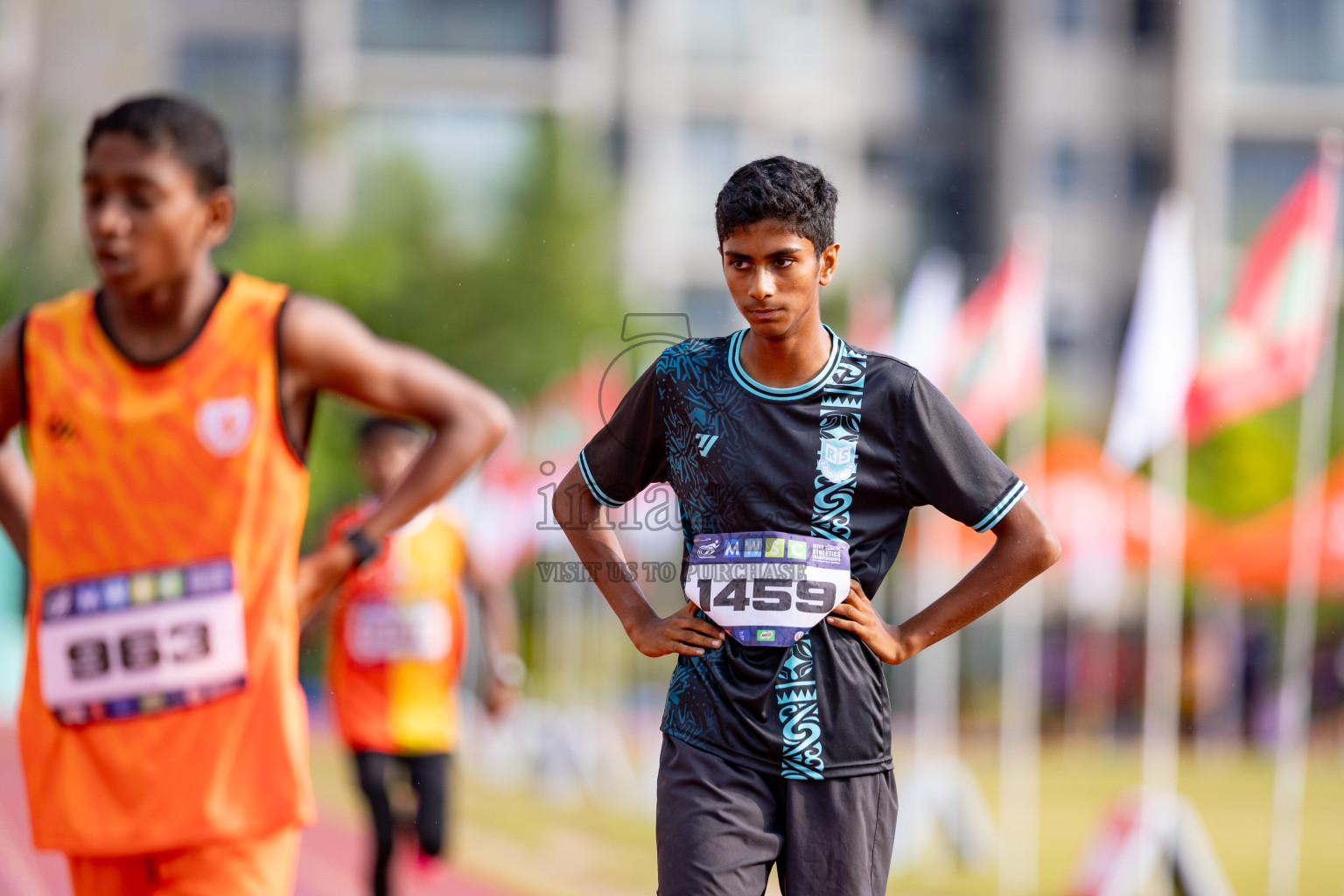 Day 3 of MWSC Interschool Athletics Championships 2024 held in Hulhumale Running Track, Hulhumale, Maldives on Monday, 11th November 2024. 
Photos by: Hassan Simah / Images.mv