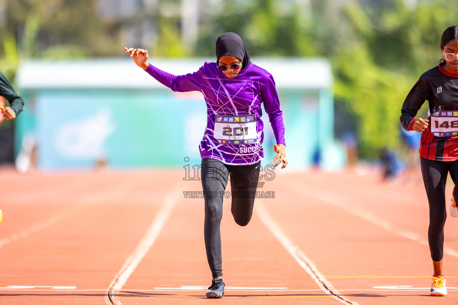 Day 4 of MWSC Interschool Athletics Championships 2024 held in Hulhumale Running Track, Hulhumale, Maldives on Tuesday, 12th November 2024. Photos by: Raaif Yoosuf / Images.mv