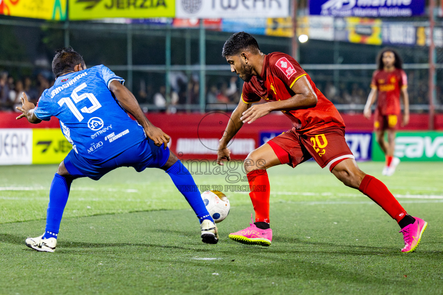 GA Gemanafushi VS GA Nilandhoo in Day 8 of Golden Futsal Challenge 2025 was held on Sunday, 12th January 2025, in Hulhumale', Maldives Photos: Nausham Waheed , Ismail Thoriq / images.mv