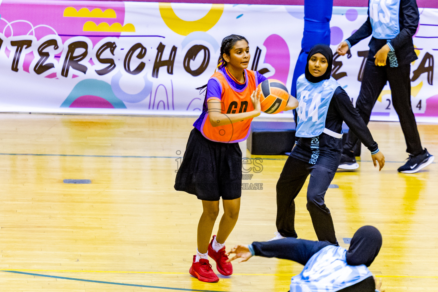 Day 14 of 25th Inter-School Netball Tournament was held in Social Center at Male', Maldives on Sunday, 25th August 2024. Photos: Nausham Waheed / images.mv