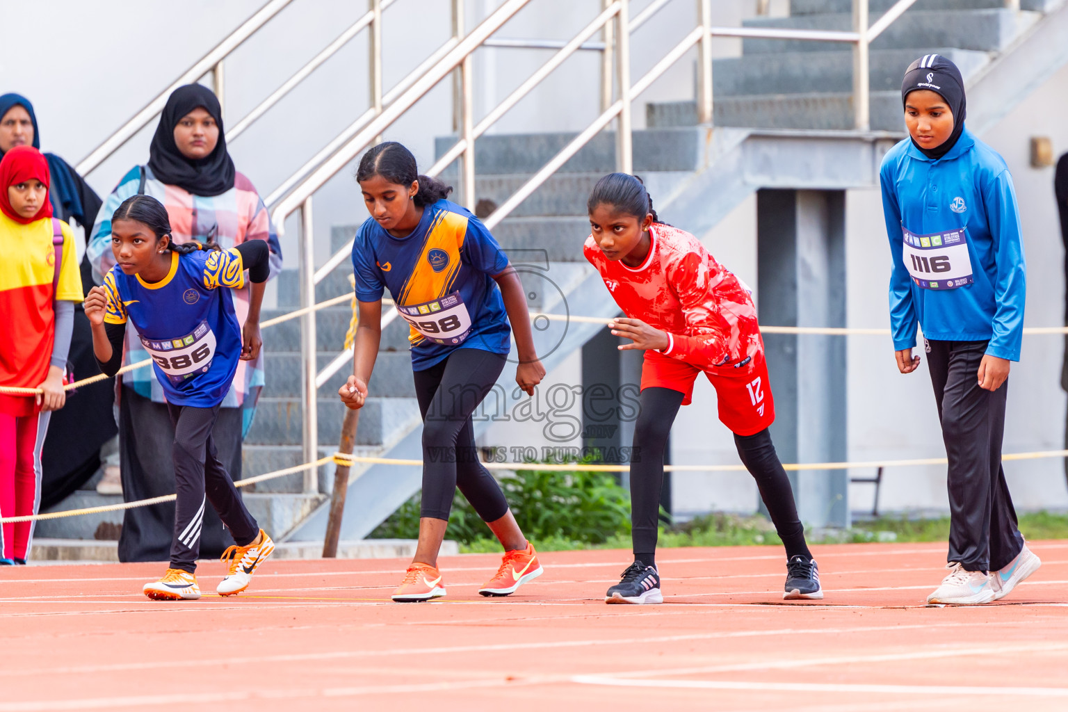 Day 3 of MWSC Interschool Athletics Championships 2024 held in Hulhumale Running Track, Hulhumale, Maldives on Monday, 11th November 2024. Photos by:  Nausham Waheed / Images.mv