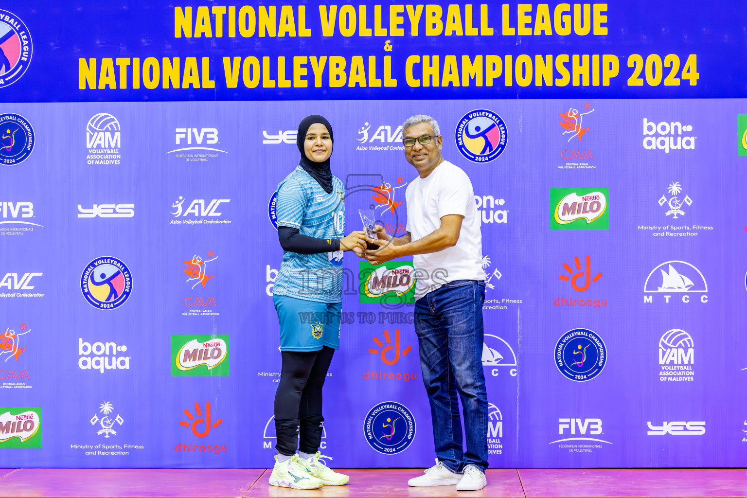 Club WAMCO vs Police Club in the final of National Volleyball Championship 2024 (women's division) was held in Social Center Indoor Hall on Thursday, 24th October 2024. 
Photos: Ismail Thoriq / images.mv