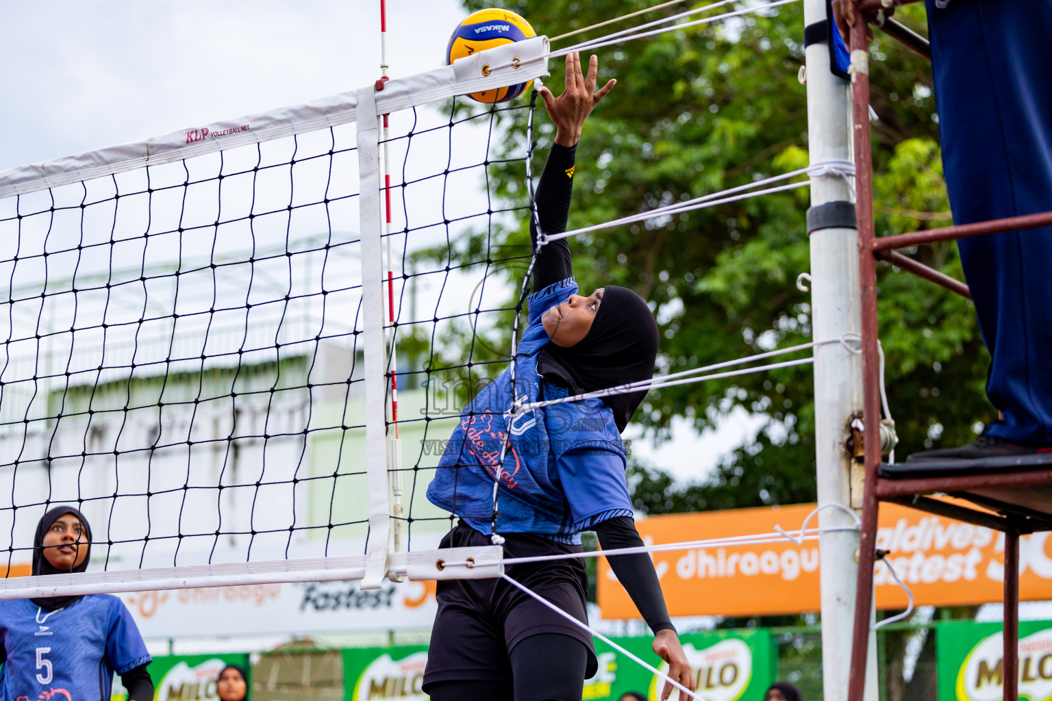 Addu Sports Club vs Club Volleyball in Milo National Junior Volleyball Championship 2025 Day 3 was held on Monday, 24th November 2025 at Ekuveni Turf Court Male', Maldives. Photos: Nausham Waheed / images.mv