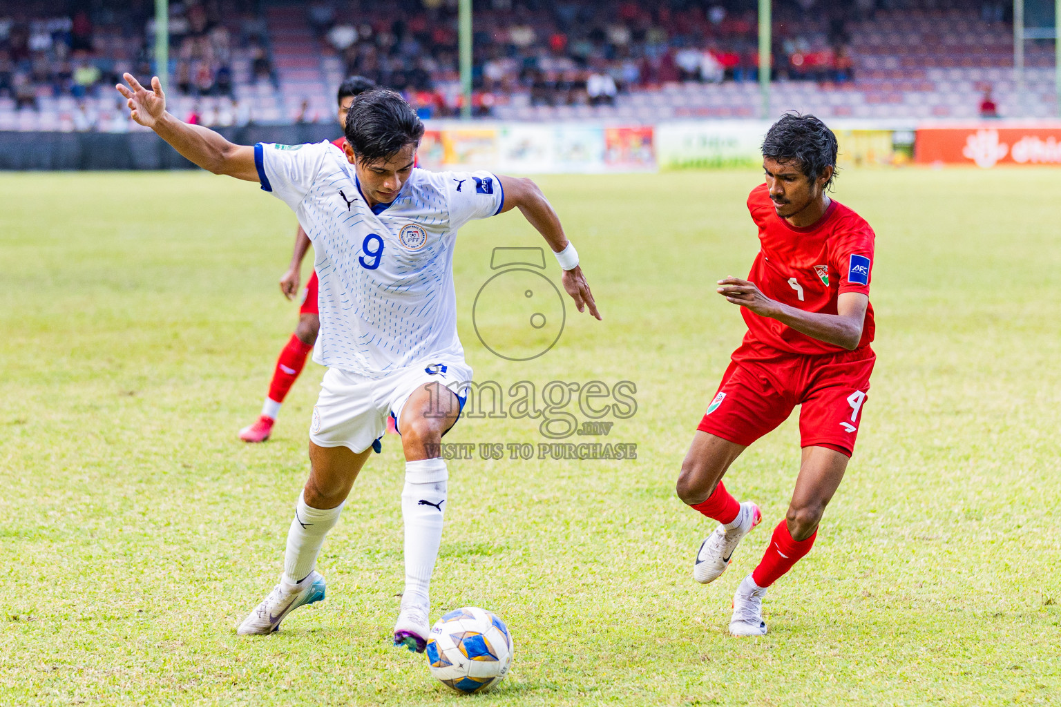 Maldives vs Philippines in AFC Asian Cup Qualifies held in National Football Stadium, Male', Maldives on Tuesday, 18th November 2025. Photos: Areef Adam / Images.mv