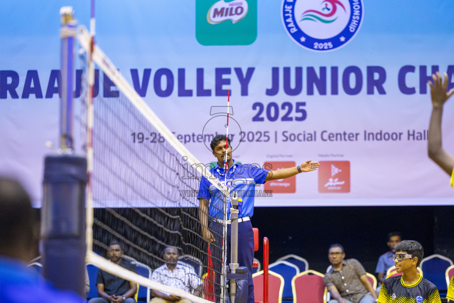 ADh Maamigili vs Male' City in the Finals of MILO Raajje Volley Junior Championship 2025 (U16 Boys) was held in Social Center Indoor Hall, Maldives on Saturday, 27th September 2025. Photos: Ismail Thoriq / images.mv