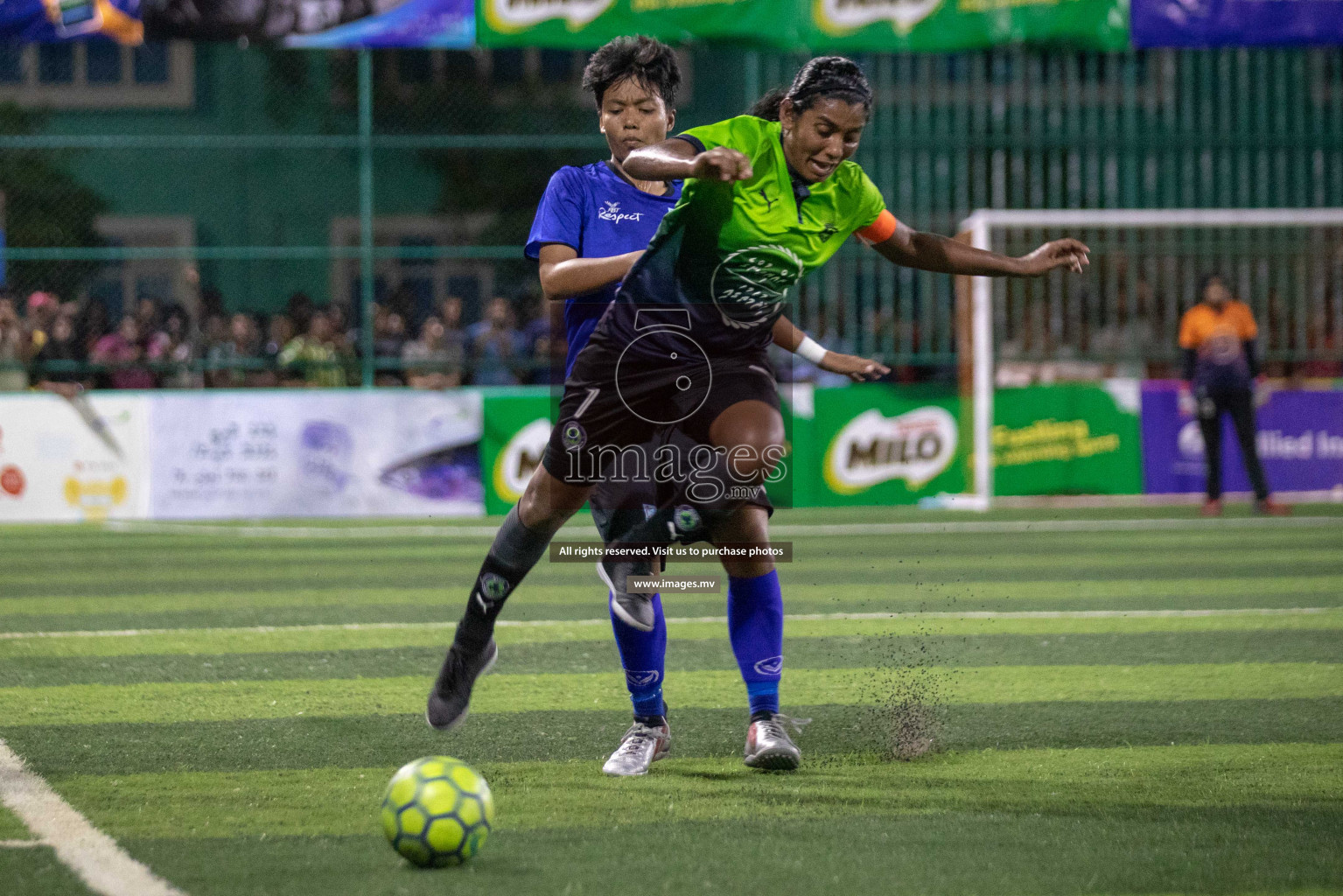 Police Club vs Club Immigration in the semi finals of 18/30 Women's Futsal Fiesta 2019 on 27th April 2019, held in Hulhumale Photos: Suadh Abdul Sattar / images.mv