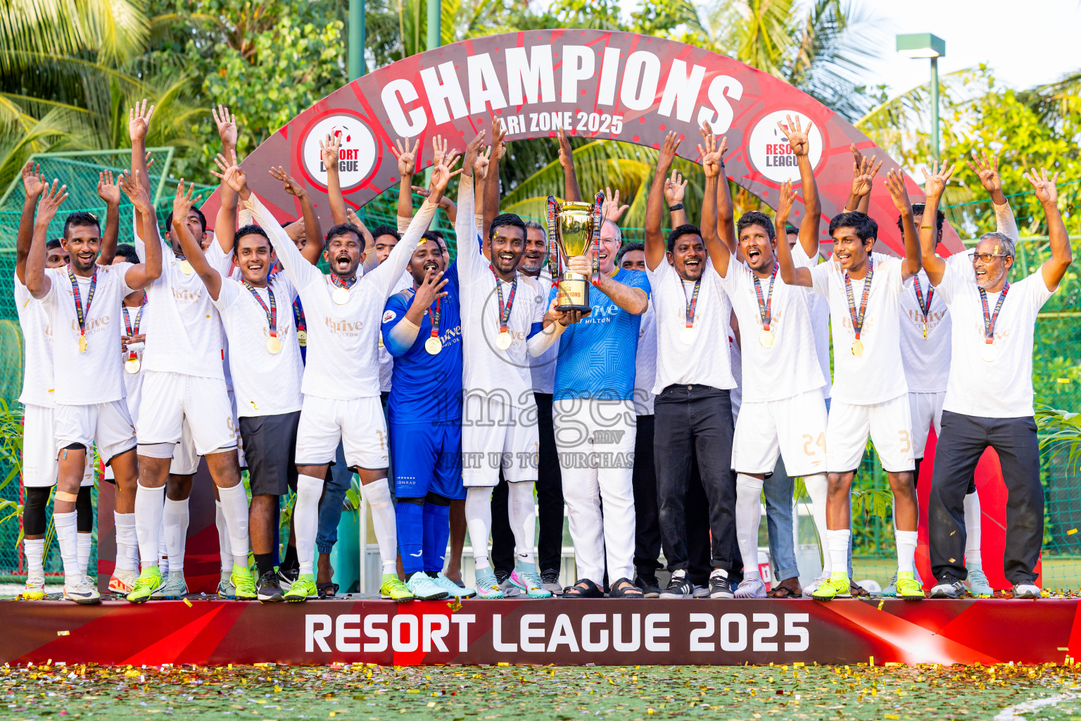 Barcelo vs Conrad in the Final of Resort League 2025 (Ari Zone) was held on Sunday, 28th June 2025 in Conrad Maldives Rangali Island, Alif Dhaalu Atoll, Maldives. Photos: Nausham Waheed / images.mv