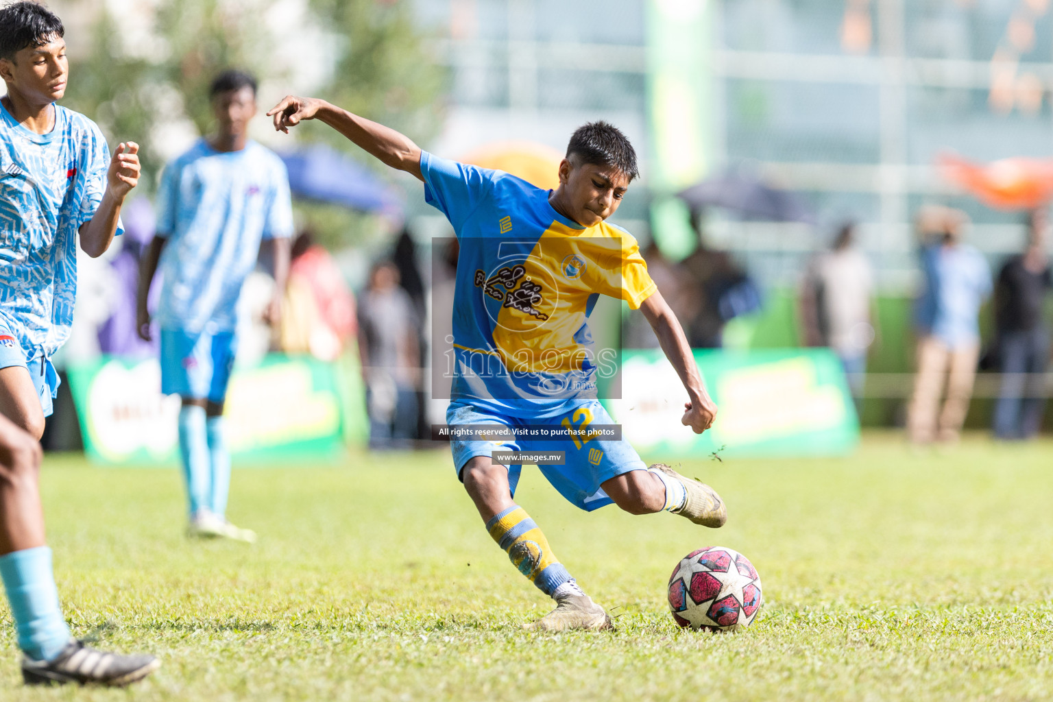 Day 2 of MILO Academy Championship 2023 (u14) was held in Henveyru Stadium Male', Maldives on 4th November 2023. Photos: Nausham Waheed / images.mv