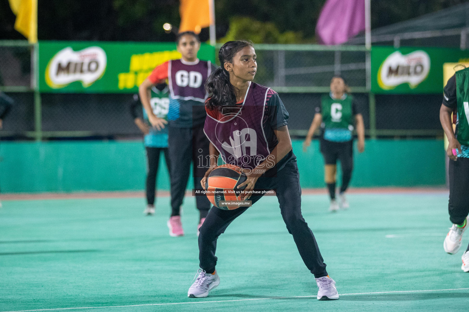 Day 2 of 20th Milo National Netball Tournament 2023, held in Synthetic Netball Court, Male', Maldives on 30th May 2023 Photos: Nausham Waheed/ Images.mv