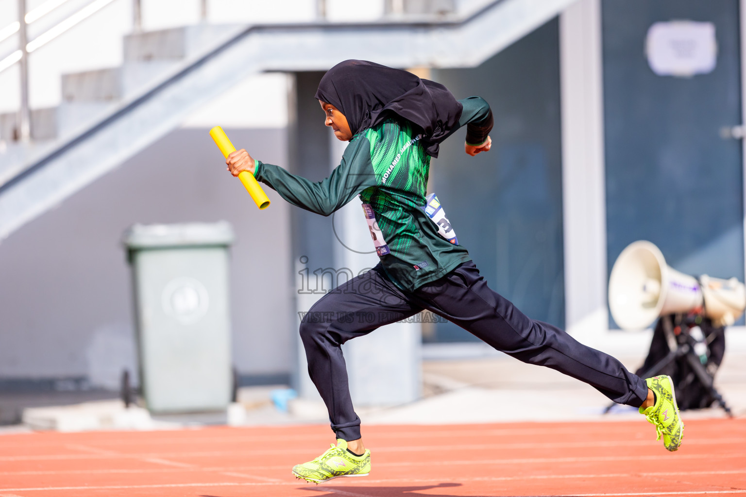 Day 6 of MWSC Interschool Athletics Championships 2024 held in Hulhumale Running Track, Hulhumale, Maldives on Thursday, 14th November 2024. Photos by: Nausham Waheed / Images.mv