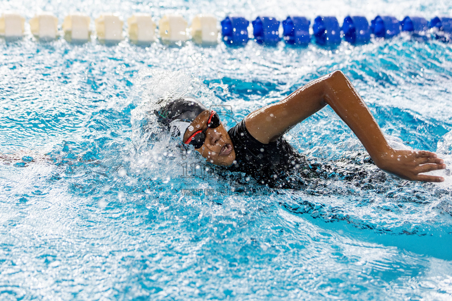 Day 3 of National Swimming Competition 2024 held in Hulhumale', Maldives on Sunday, 15th December 2024. Photos: Hassan Simah / images.mv