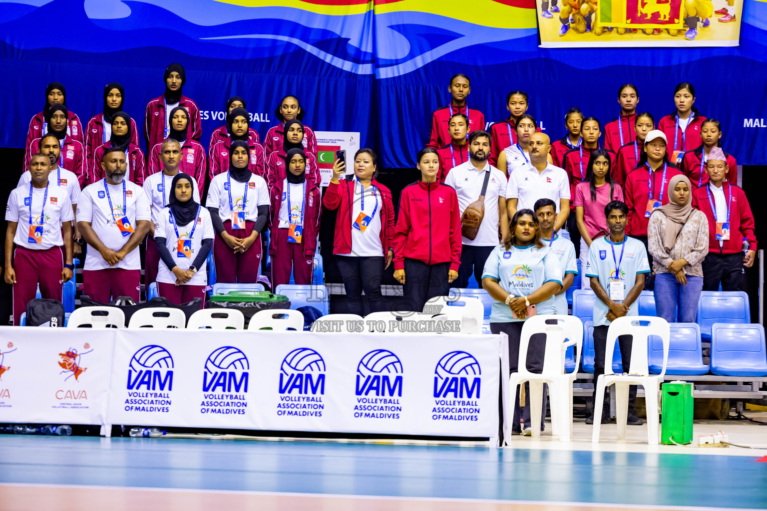 Kyrgyzstan vs Sri Lanka in Final of CAVA U20 Woman's Volleyball Championship 2024 was held in Social Center, Male', Maldives on 23rd July 2024. Photos: Nausham Waheed / images.mv