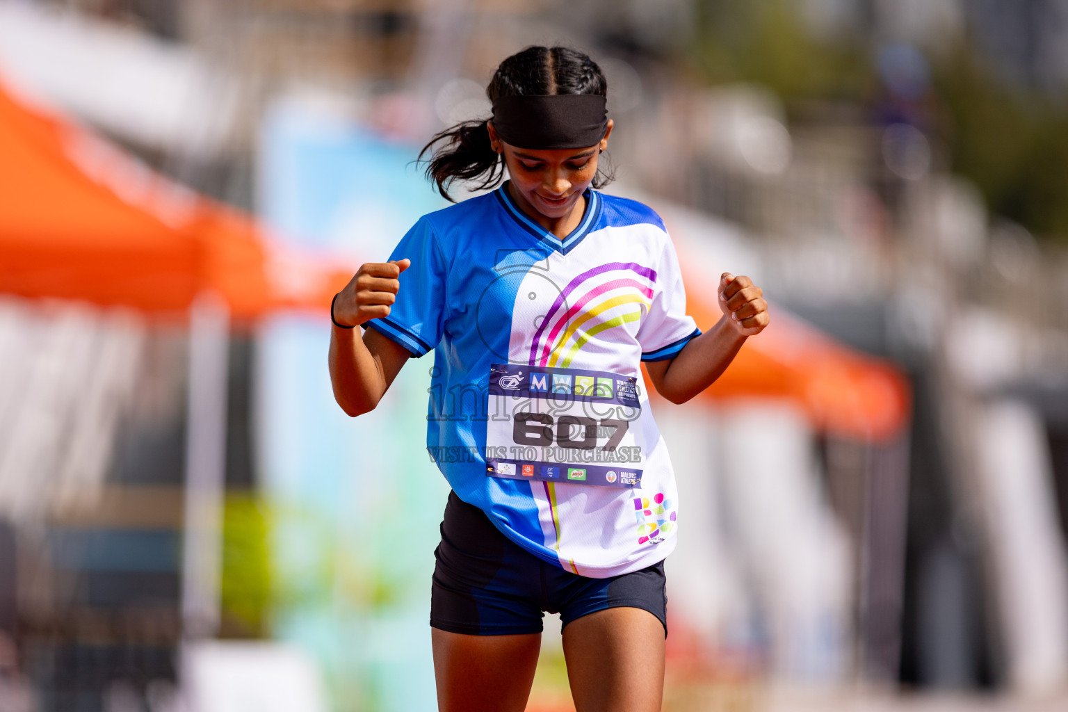 Day 3 of MWSC Interschool Athletics Championships 2024 held in Hulhumale Running Track, Hulhumale, Maldives on Monday, 11th November 2024. 
Photos by: Hassan Simah / Images.mv