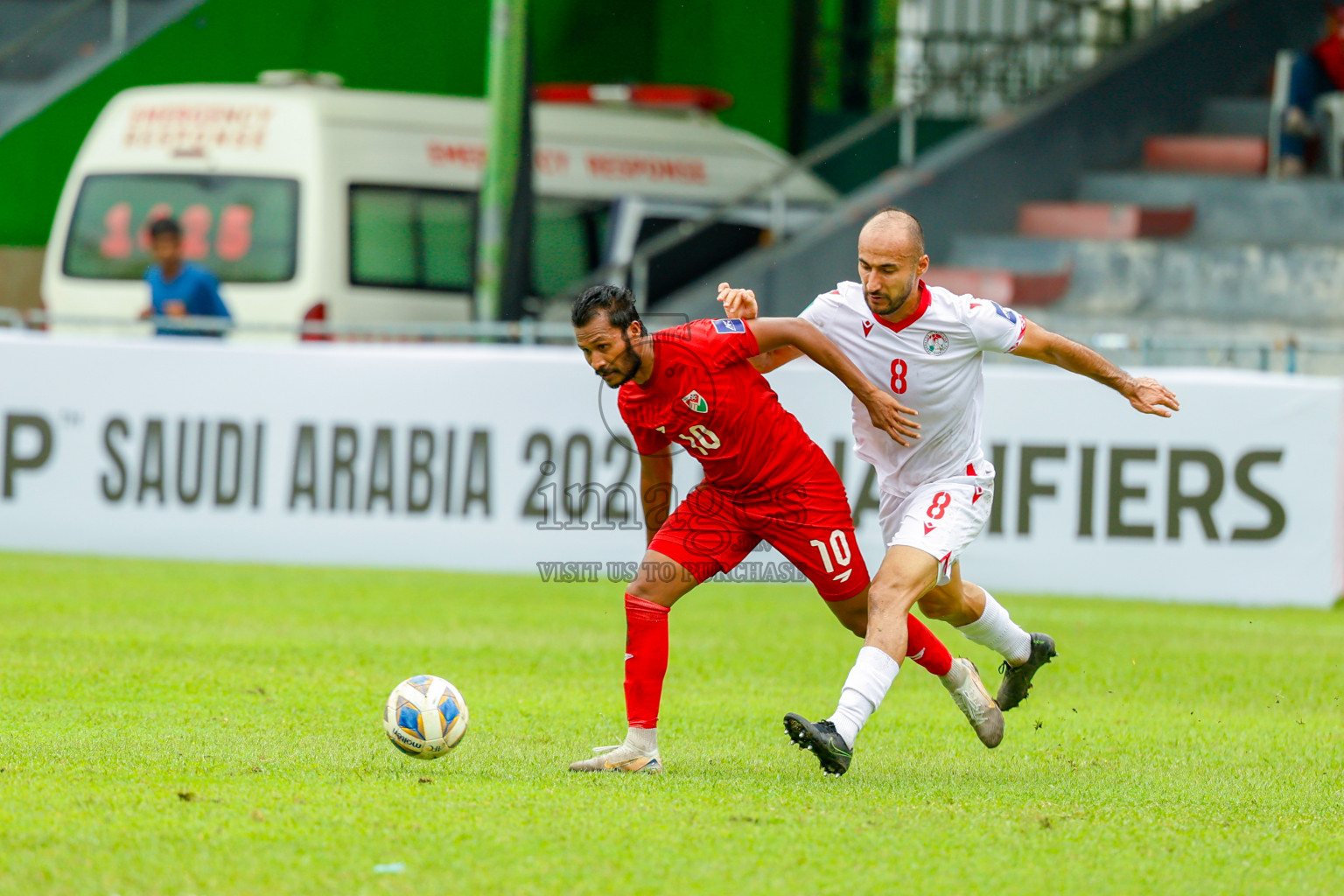 Maldives vs Tajikistan in the AFC Asian Cup Saudi Arabia 2027 Qualifier was played in Male' Maldives on Tuesday, 14th October 2025. 
Photos: Raaif Yoosuf / images.mv