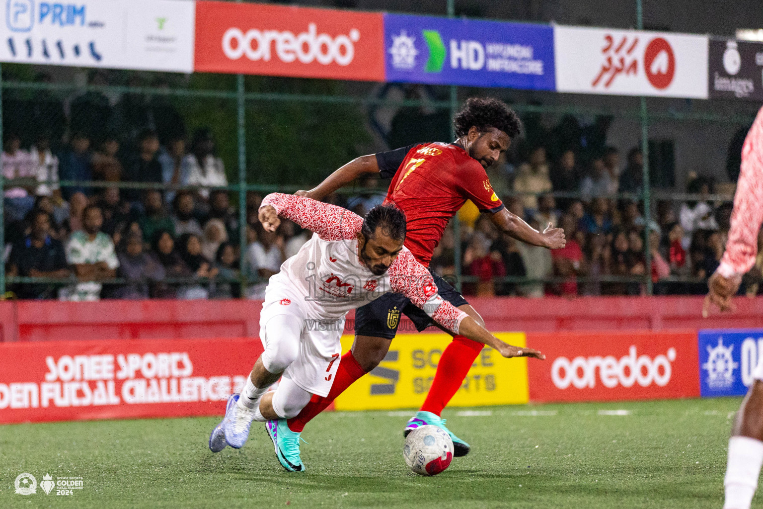 L Maavah vs L Gan in Day 7 of Golden Futsal Challenge 2024 was held on Saturday, 20th January 2024, in Hulhumale', Maldives Photos: Ismail Thoriq / images.mv