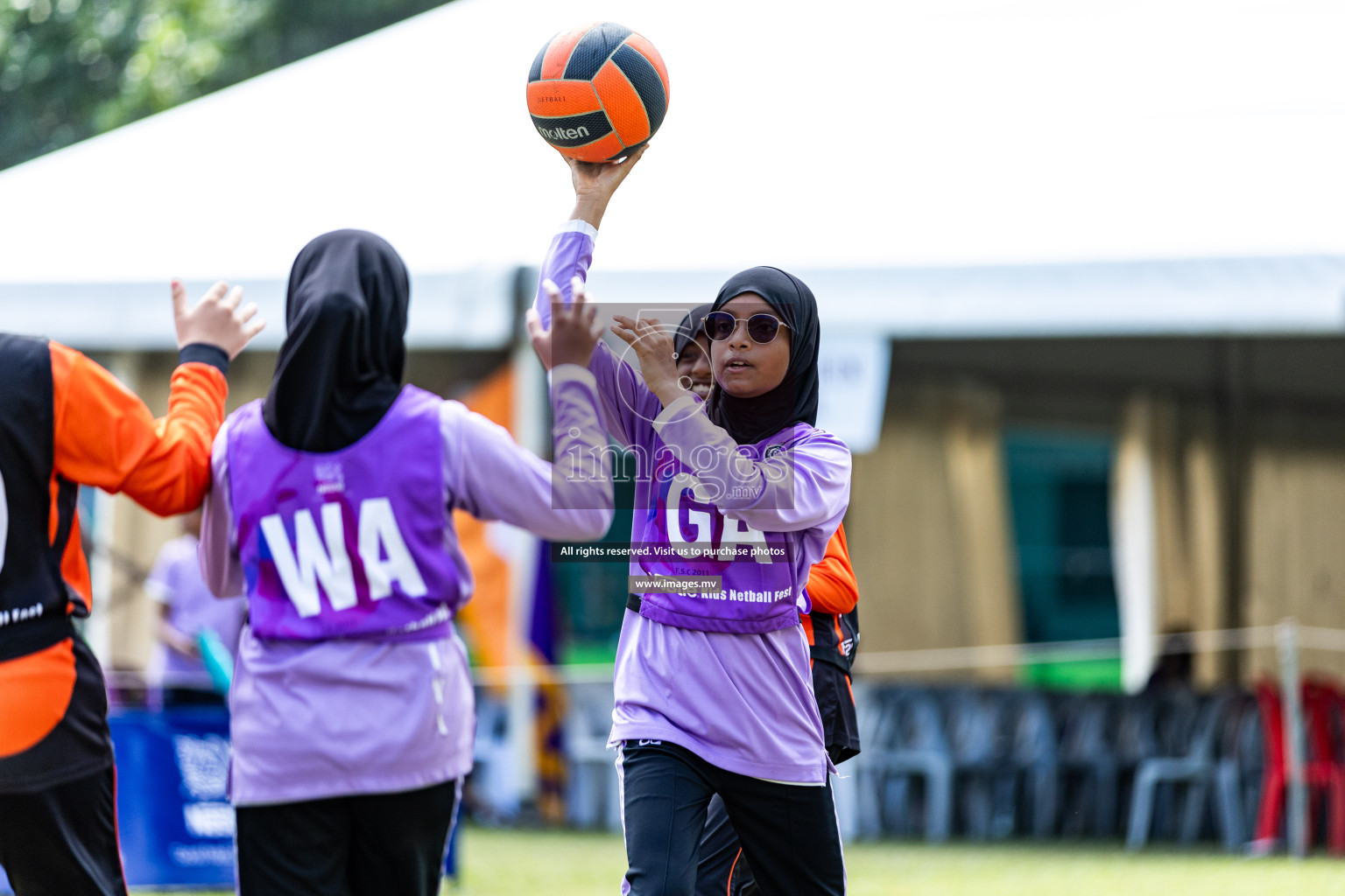 Day 1 of Nestle' Kids Netball Fiesta 2023 held in Henveyru Stadium, Male', Maldives on Thursday, 30th November 2023. Photos by Nausham Waheed / Images.mv