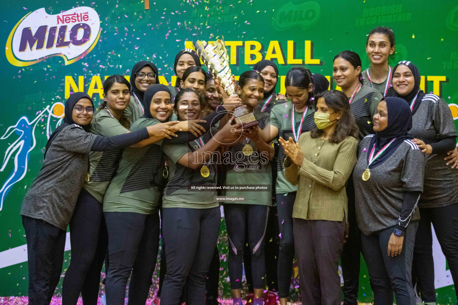 Kulhudhuffushi Youth & R.C vs Club Green Streets in the Finals of Milo National Netball Tournament 2021 (Women's) held on 5th December 2021 in Male', Maldives Photos: Ismail Thoriq / images.mv