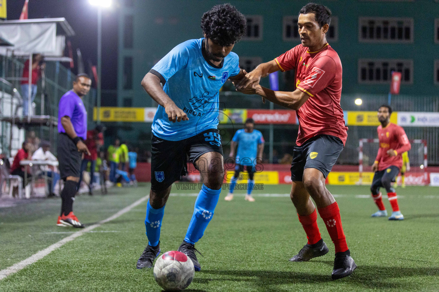 Dh Kudahuvadhoo VS Dh Meedhoo in Day 13 of Golden Futsal Challenge 2024 was held on Saturday, 27th January 2024, in Hulhumale', Maldives Photos: Nausham Waheed / images.mv