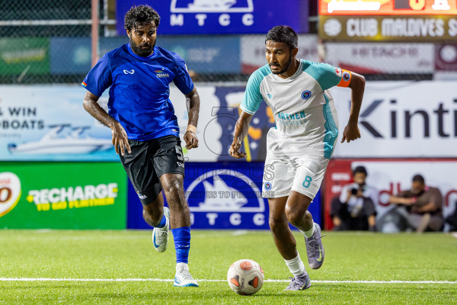 Fenaka vs Police Club in Day 14 of Club Maldives Cup 2025 was held in Rehendhi Futsal Ground, Hulhumale', Maldives on Tuesday, 14th October 2025. Photos: Ismail Thoriq / images.mv