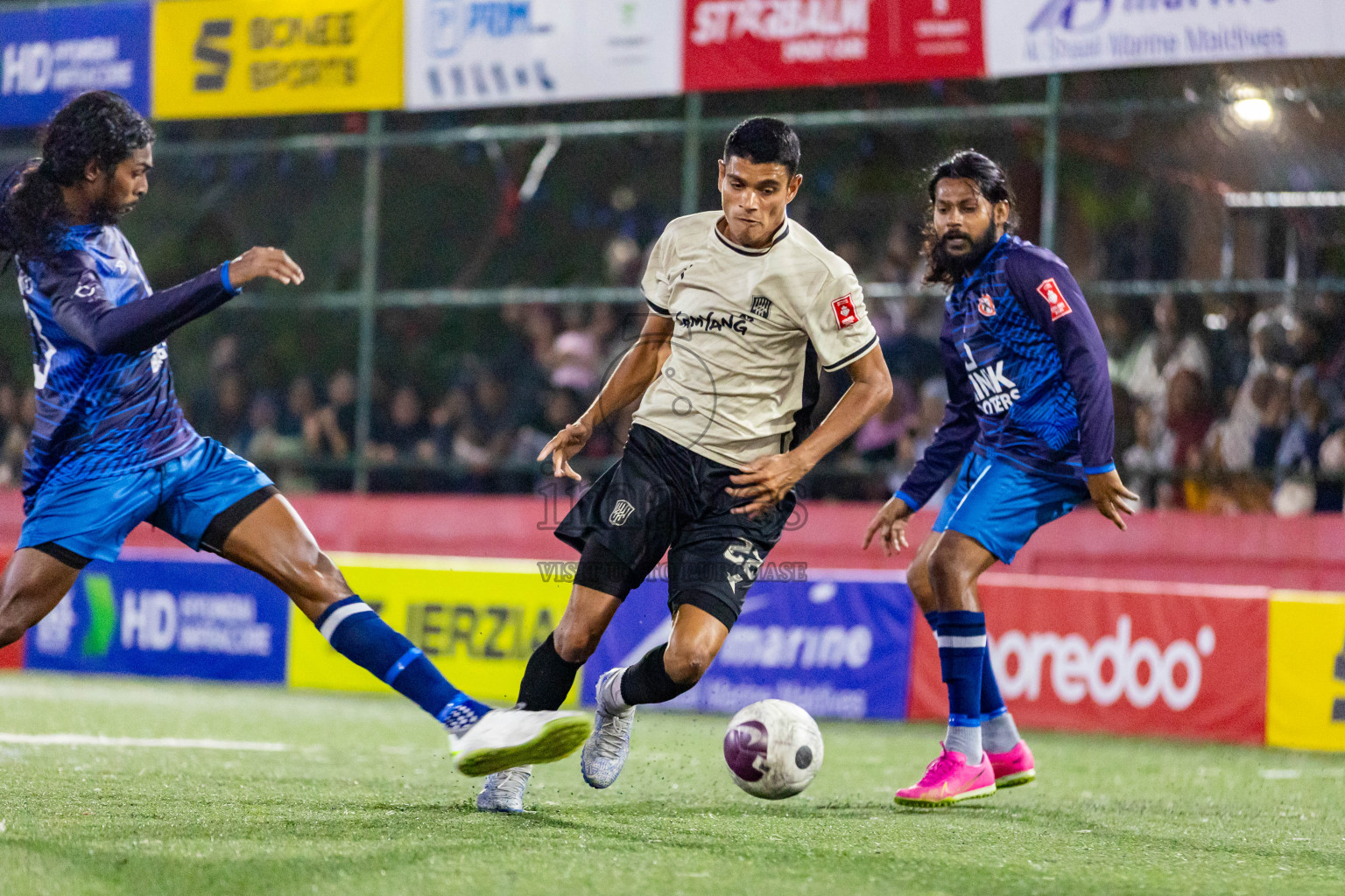 Lh Hinnavaru vs Lh Kurendhoo in Day 29 of Golden Futsal Challenge 2024 was held on Tuesday , 13th February 2024 in Hulhumale', Maldives Photos: Nausham Waheed / images.mv