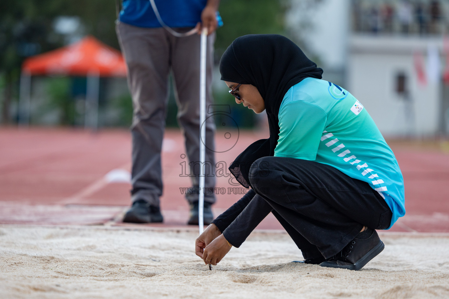 Day 1 of MWSC Interschool Athletics Championships 2024 held in Hulhumale Running Track, Hulhumale, Maldives on Saturday, 9th November 2024. 
Photos by: Hassan Simah / Images.mv