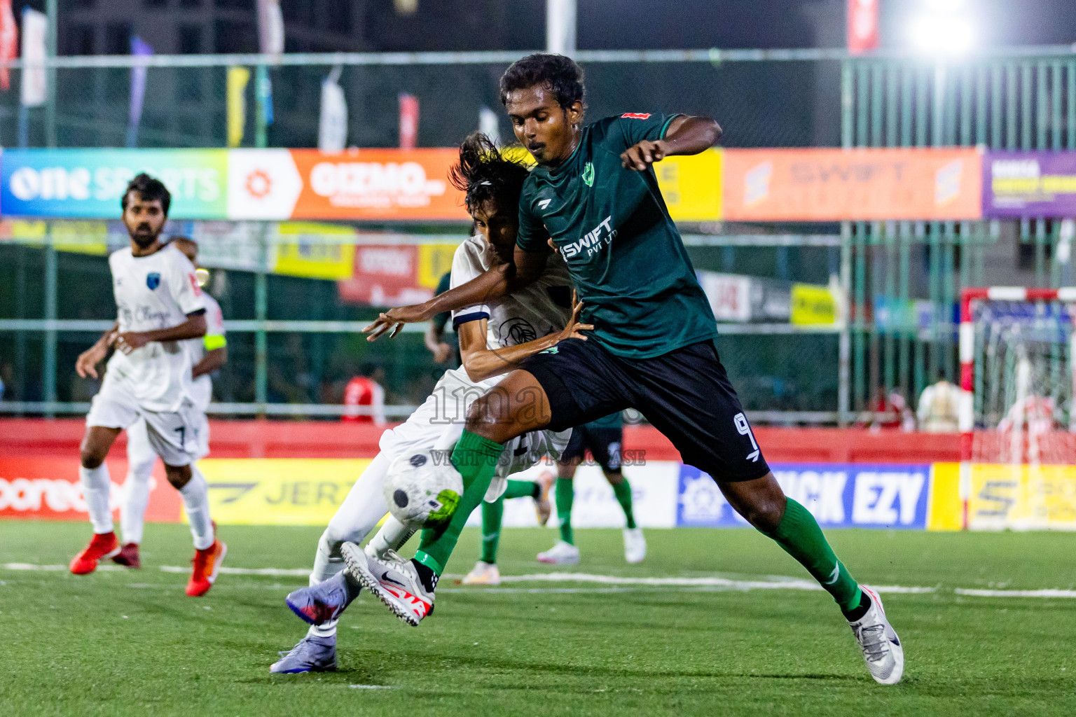 M Maduvvari VS M Veyvah in Day 25 of Golden Futsal Challenge 2024 was held on Thursday , 8th February 2024 in Hulhumale', Maldives Photos: Nausham Waheed / images.mv