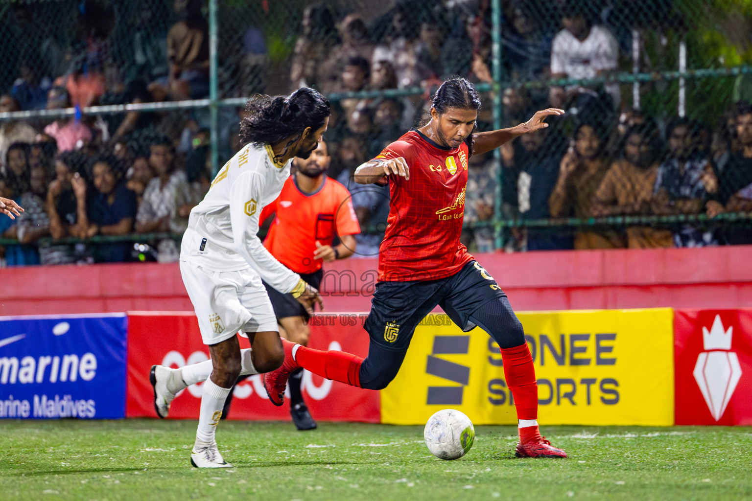 Th Thimarafushi vs L Gan on Day 37 of Golden Futsal Challenge 2024 was held on Thursday, 22nd February 2024, in Hulhumale', Maldives
Photos: Mohamed Mahfooz Moosa/ images.mv