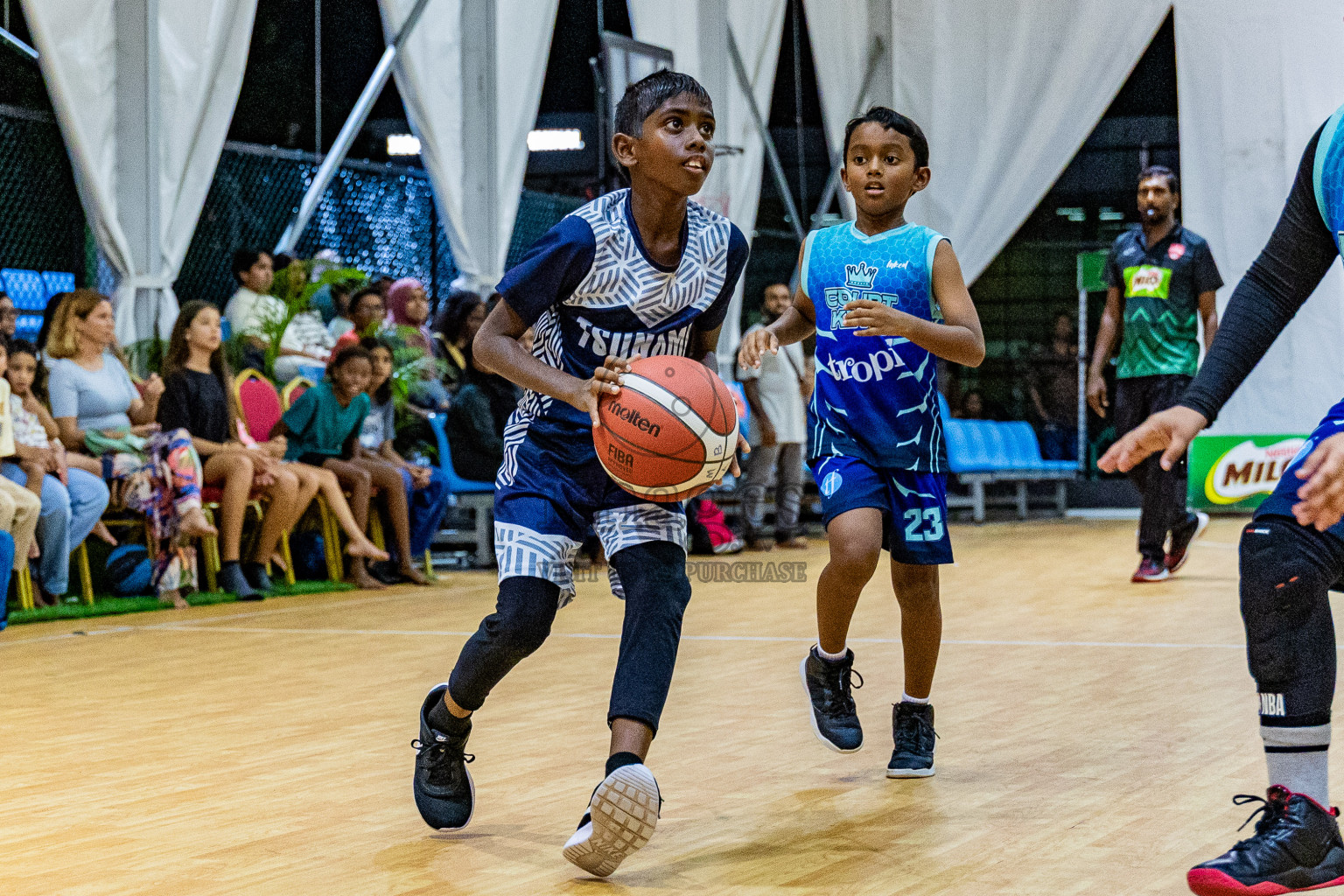 Day 3 of Milo 5 x 5 Junior Challenge 2025 - Basketball tournament held in Basketball Training Center, Male', Maldives on Saturday, 11th October 2025. Photos by: Nausham Waheed, Areef Adam / Images.mv