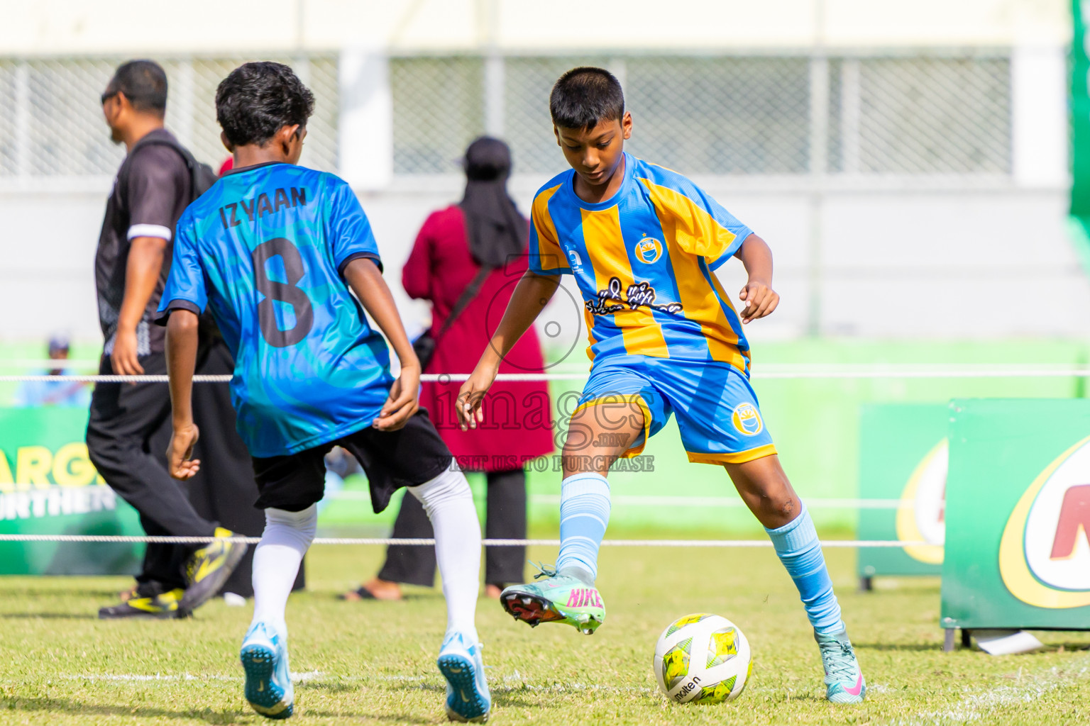 Day 1 of MILO Academy Championship 2025 (U-12) was held at Henveiru Stadium in Male', Maldives on Thursday, 1st May 2025. Photos: Nausham Waheed / images.mv