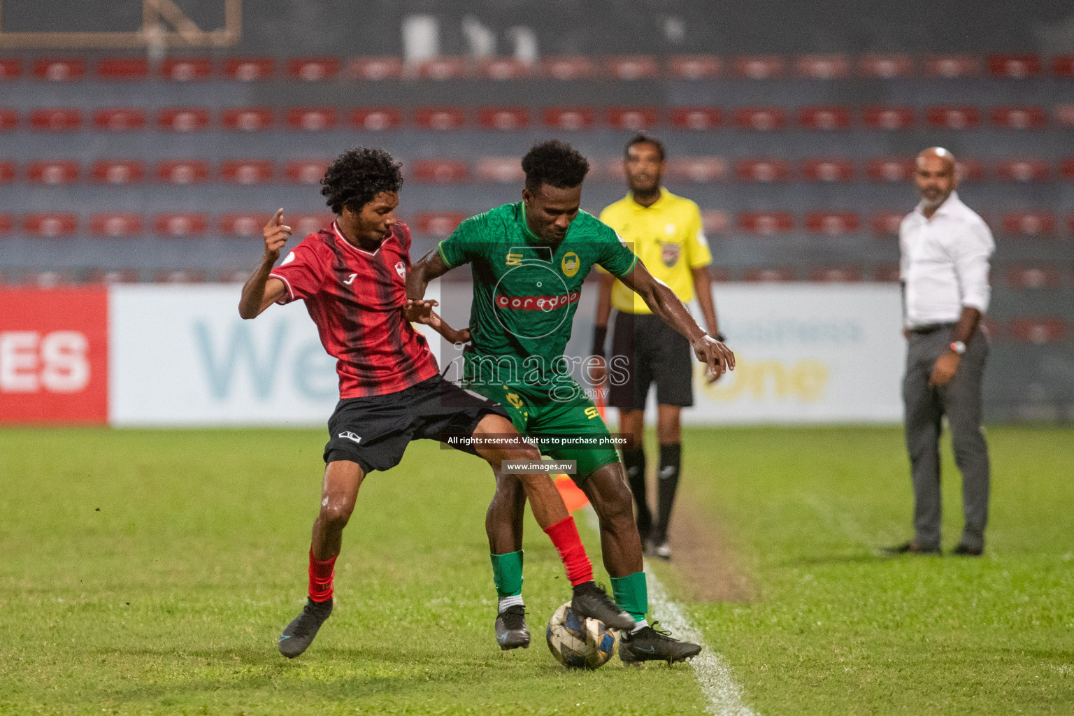 Maziya SR vs TC Sports Club in Ooredoo Dhivehi Premier League 2021/22 on 16th July 2022, held in National Football Stadium, Male', Maldives Photos: Ismail Thoriq/ Images mv