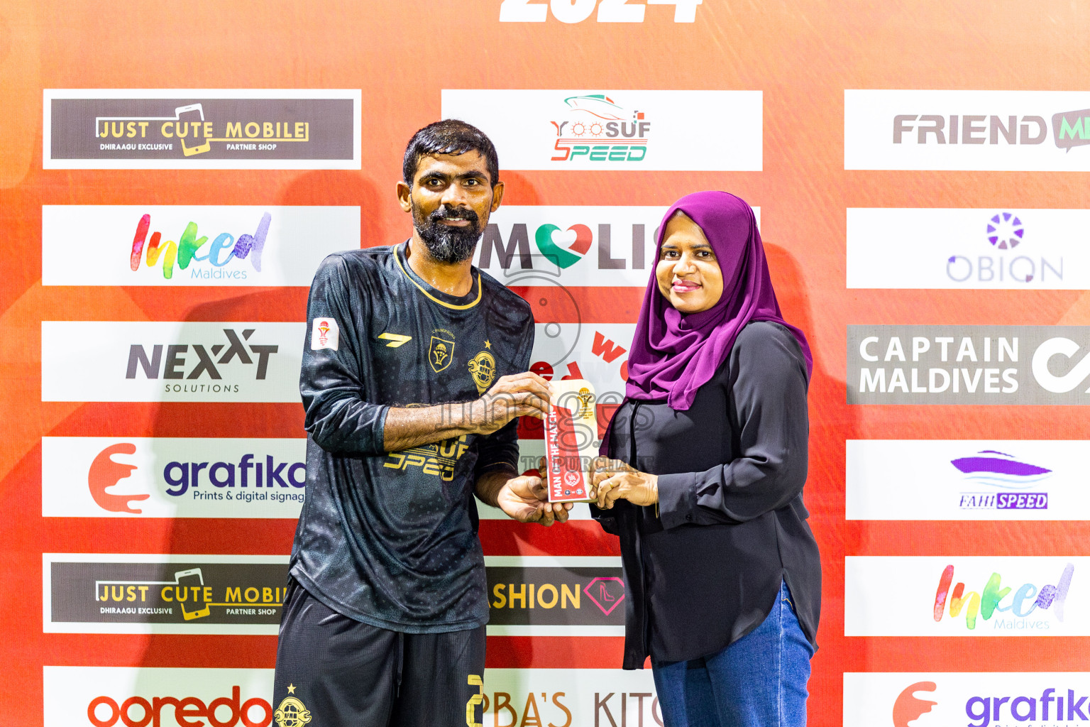 All Wolves vs Afro SC in Day 7 of Eydhafushi Futsal Cup 2024 was held on Sunday , 14th April 2024, in B Eydhafushi, Maldives Photos: Nausham Waheed / images.mv