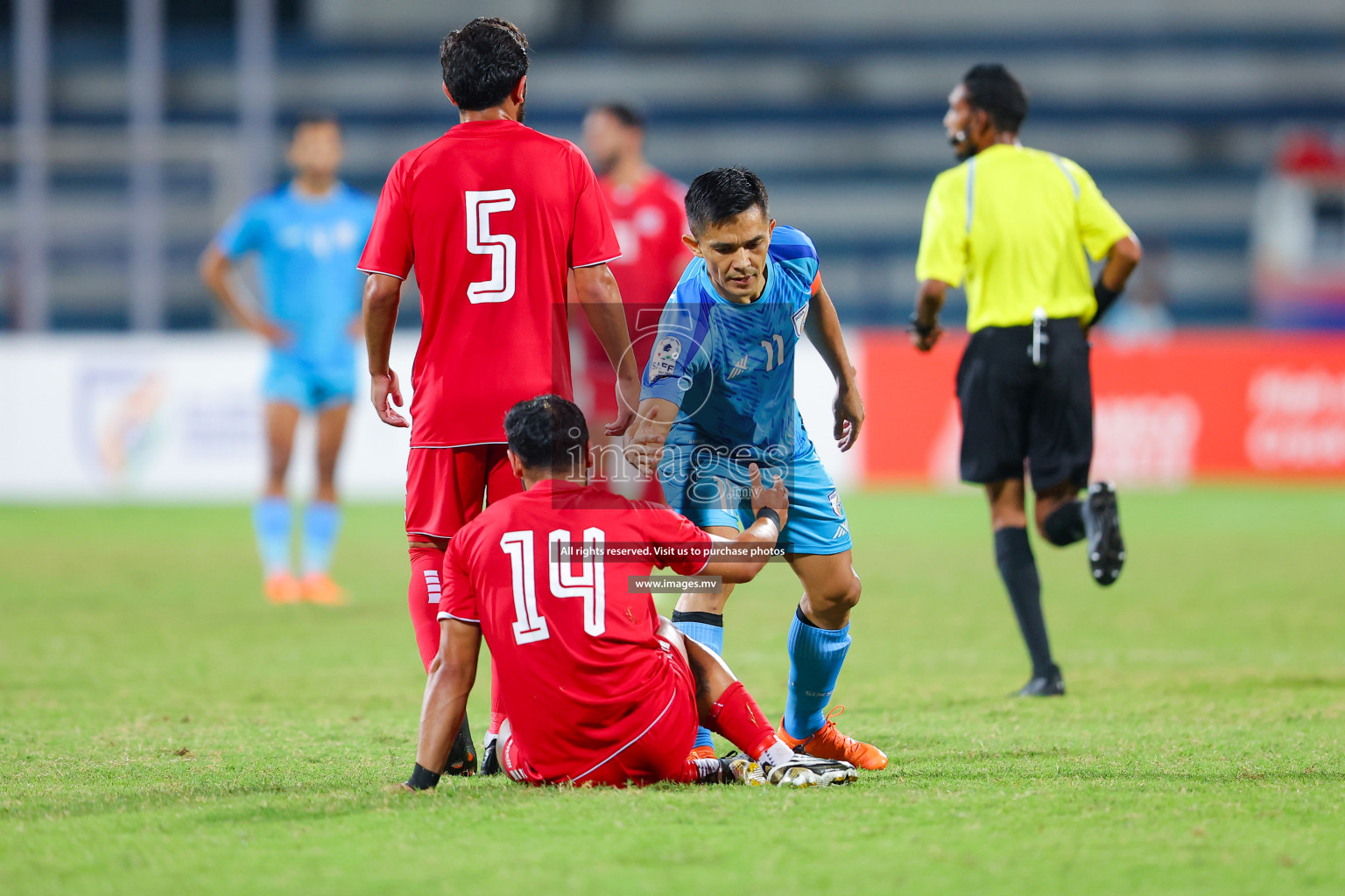 Lebanon vs India in the Semi-final of SAFF Championship 2023 held in Sree Kanteerava Stadium, Bengaluru, India, on Saturday, 1st July 2023. Photos: Nausham Waheed, Hassan Simah / images.mv