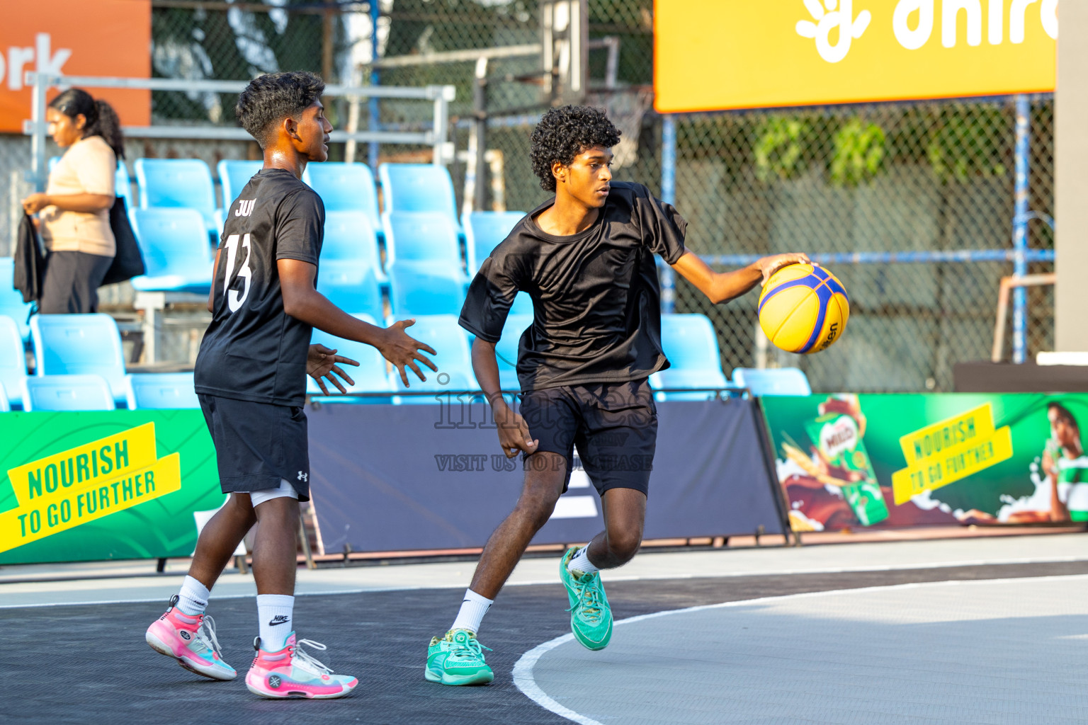 Day 2 of MILO Ramadan 3x3 Challenge 2024 was held in Ekuveni Outdoor Basketball Court at Male', Maldives on Wednesday, 13th March 2024.
Photos: Ismail Thoriq / images.mv