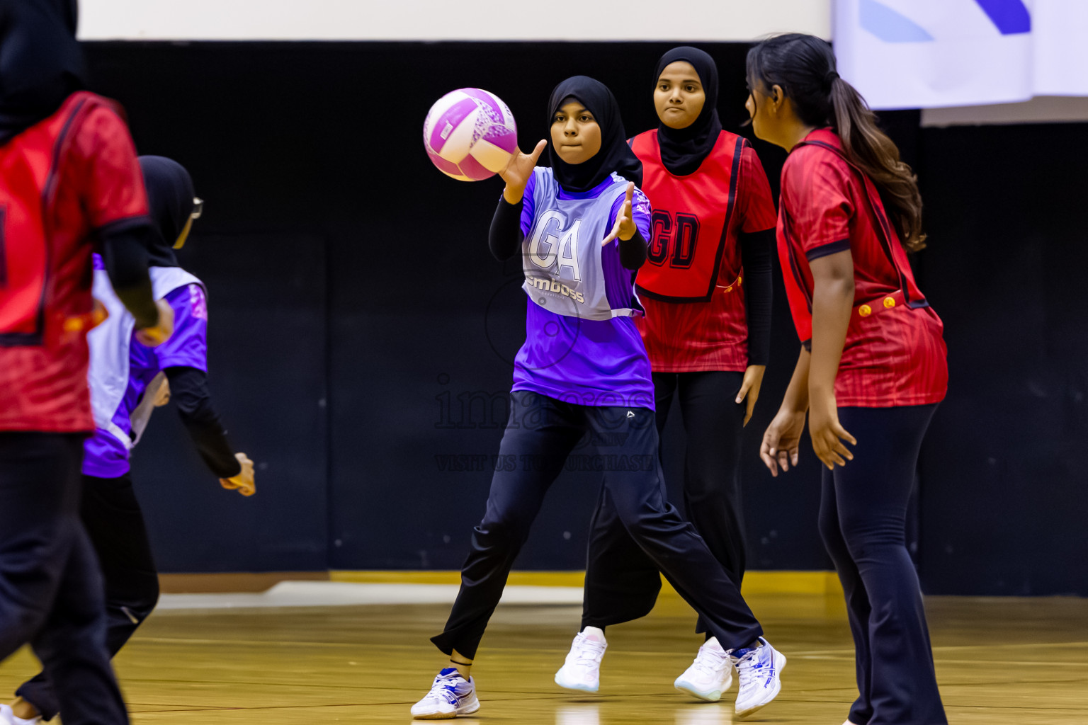 C Matrix vs Invicto SC in Day 4 of 24th Milo Netball Association Championship held in Social Center at Male', Maldives on Thursday, 4th September 2025. Photos: Nausham Waheed / images.mv